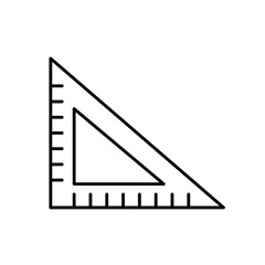 Outline triangular ruler icon trendy style illustration on white background..eps