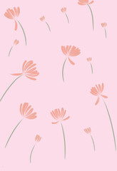 Obraz premium seamless pattern with pink flamingos
