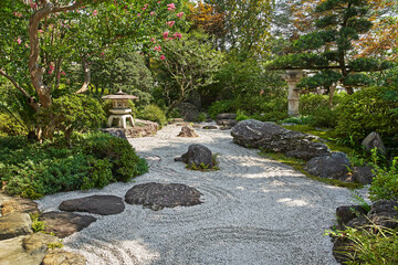 Obraz premium 高尾駒木野庭園, 日本庭園, 枯山水