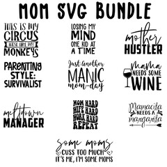 Fototapeta premium Mom SVG Bundle