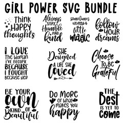 Fototapeta premium Girl Power SVG Bundle