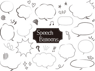 手描き風の吹き出しセット