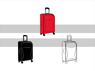 Luggage Silhouette SVG Cut File | Suitcase Svg | Travel Bag Svg | Baggage Svg | Travel Svg | Travelling Bag Svg