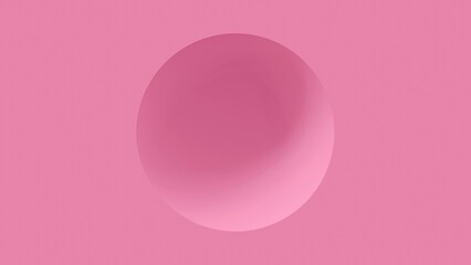 円形のくぼみがある余白の広いピンクの3D背景テンプレート素材