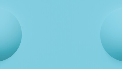 球体がデザインされた余白の広い青い3D背景テンプレート素材