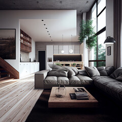 Luxurious interior design living room. interior of a room