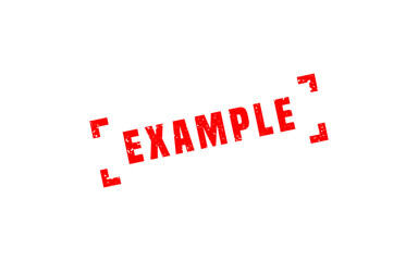 EXAMPLE rubber stamp with grunge style on white background