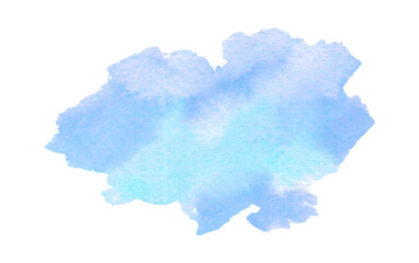 Watercolor blue sky background, Abstract bright stain