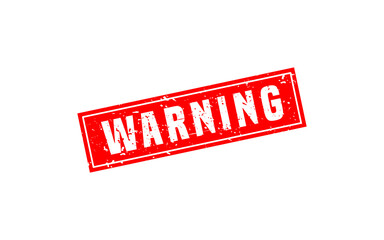 WARNING rubber stamp with grunge style on white background