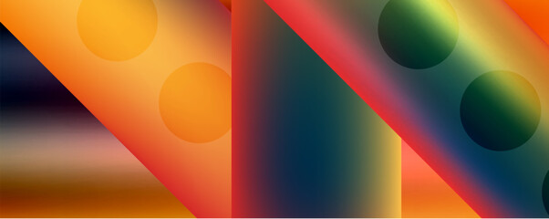 Techno round shapes, lines abstract background with glossy elements. Vector Illustration For Wallpaper, Banner, Background, Card, Book Illustration, landing page