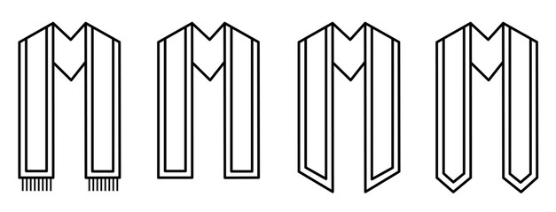 Graduation Sash  icons. Concept of study, graduation and degree.