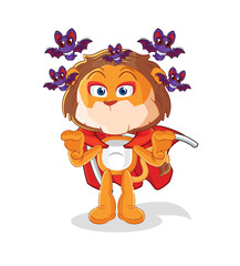 lion Dracula illustration. character vector