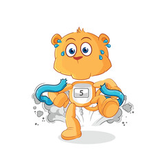 lioness runner character. cartoon mascot vector