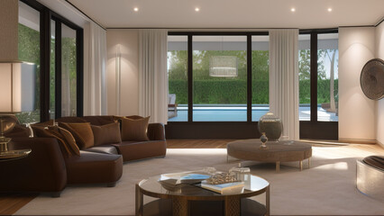 Glorious Mansion Living Room, Generative AI
