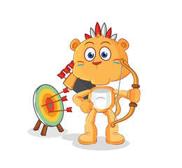 lioness native american tribe. cartoon mascot vector