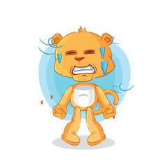 lioness cold illustration. character vector