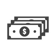 Dollar bills icon. Banknotes. Payment. Vector.