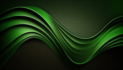 Green wavy lines futuristic, wallpaper, Generative AI