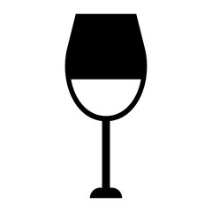 Wine glass silhouette icon. Alcohol. Vector.