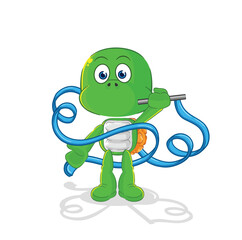 turtle Rhythmic Gymnastics mascot. cartoon vector