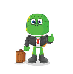 turtle office worker mascot. cartoon vector