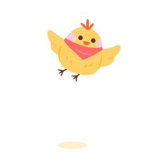 Cute Little Chicken Character, Illustration, Transparent