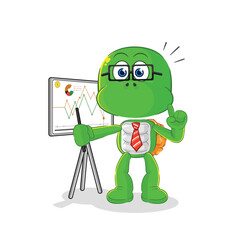 turtle marketing character. cartoon mascot vector