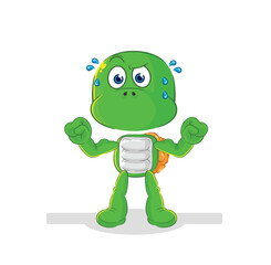 turtle muscular cartoon. cartoon mascot vector