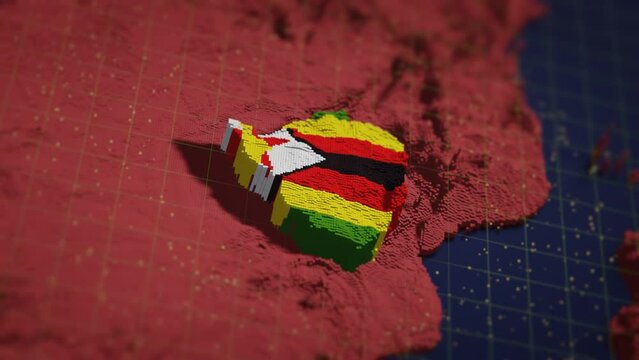 Zimbabwe, 3D voxel map