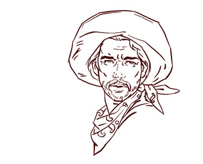 sketch of a person with a tattoo vector for decoration card illustration