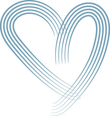 Heart pattern in hand-drawn line style