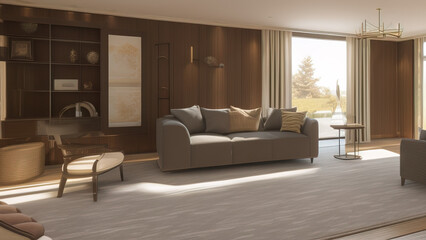 Enchanting Living Room in a Mansion, Generative AI