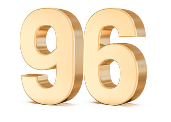 3d gold Number 96