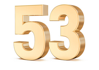 Obraz premium 3d gold Number 53