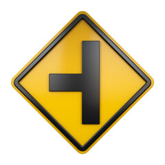 Fototapeta premium 3D illustration of road traffic sign Side Road