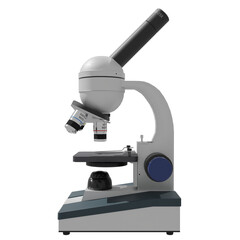Microscope biology concept 3d science illustration model render