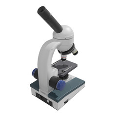 Microscope laboratory equipment isolated 3d render illustration render