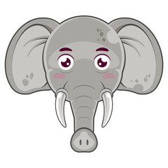 elephant happy face cartoon cute