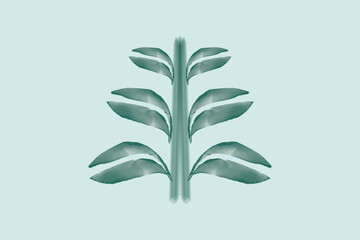 watercolor leaves vector design