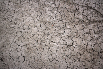 Dried and cracked ground background