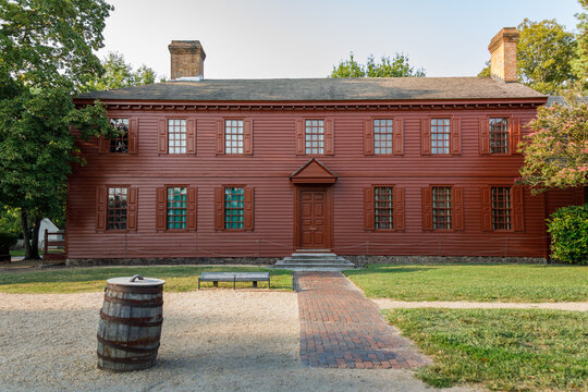 Williamsburg, VA USA - September 16, 2022:Historic home of Peyton Randolph, President of the First Continental Congress, in Colonial Williamsburg