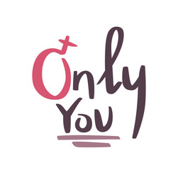 A vector illustration of self-love. Bright font.