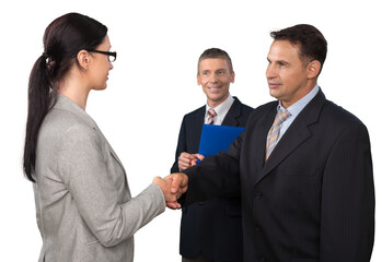 Two Business People Shaking Hands