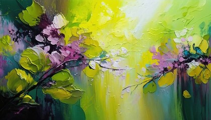 abstract illustration of spring and blossom