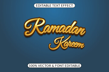 Easily editable ramadan karem text effect
