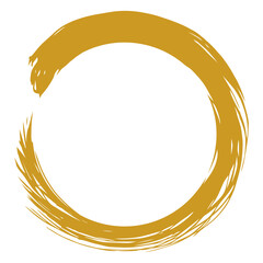 Zen Gold Golden Brush Stroke Art Vector