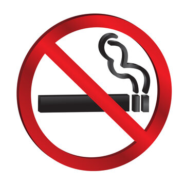 no smoking sign with cigarette