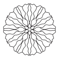 Easy Mandalas Design. Elegant Simple mandala flowers page intricate lines patterns wall art, invitations, tattoo, designs, basic mandalas Coloring page