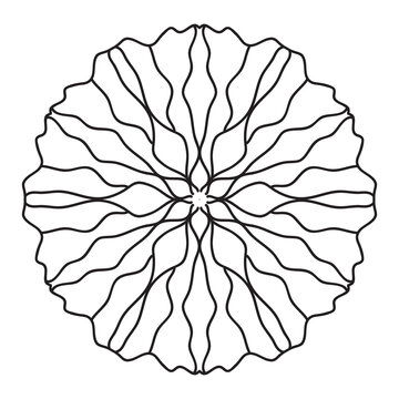 Easy Mandalas Design. Elegant Simple mandala flowers page intricate lines patterns wall art, invitations, tattoo, designs, basic mandalas Coloring page