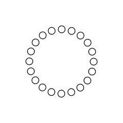 Decorative line art frames for design template. Lace illustration for invitations and greeting cards. Circle leaf frame vector.